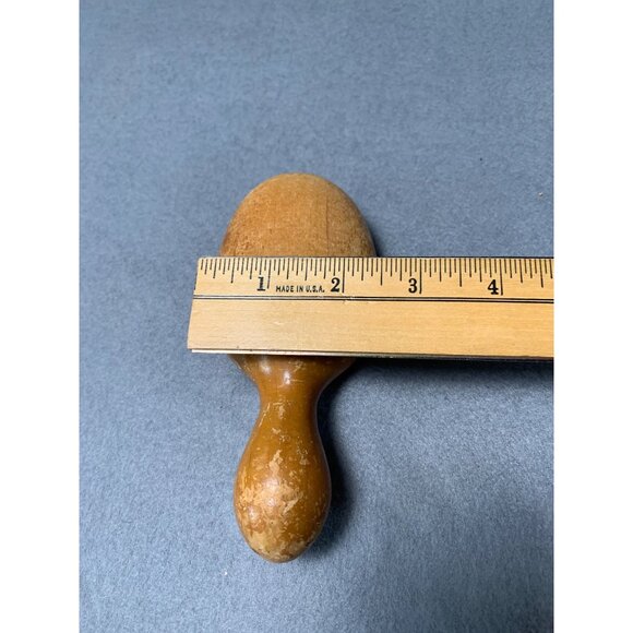 Vintage Wooden Sock Darner Sewing Tool 5.5" Antique Foot Form Handcrafted 1940s - Picture 4 of 5